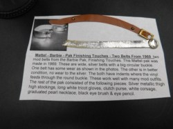 BARBIE MATTEL PAK FINISHING TOUCHES 1969 CHOICE SILVER OR 3351 GOOD SPORT BELT